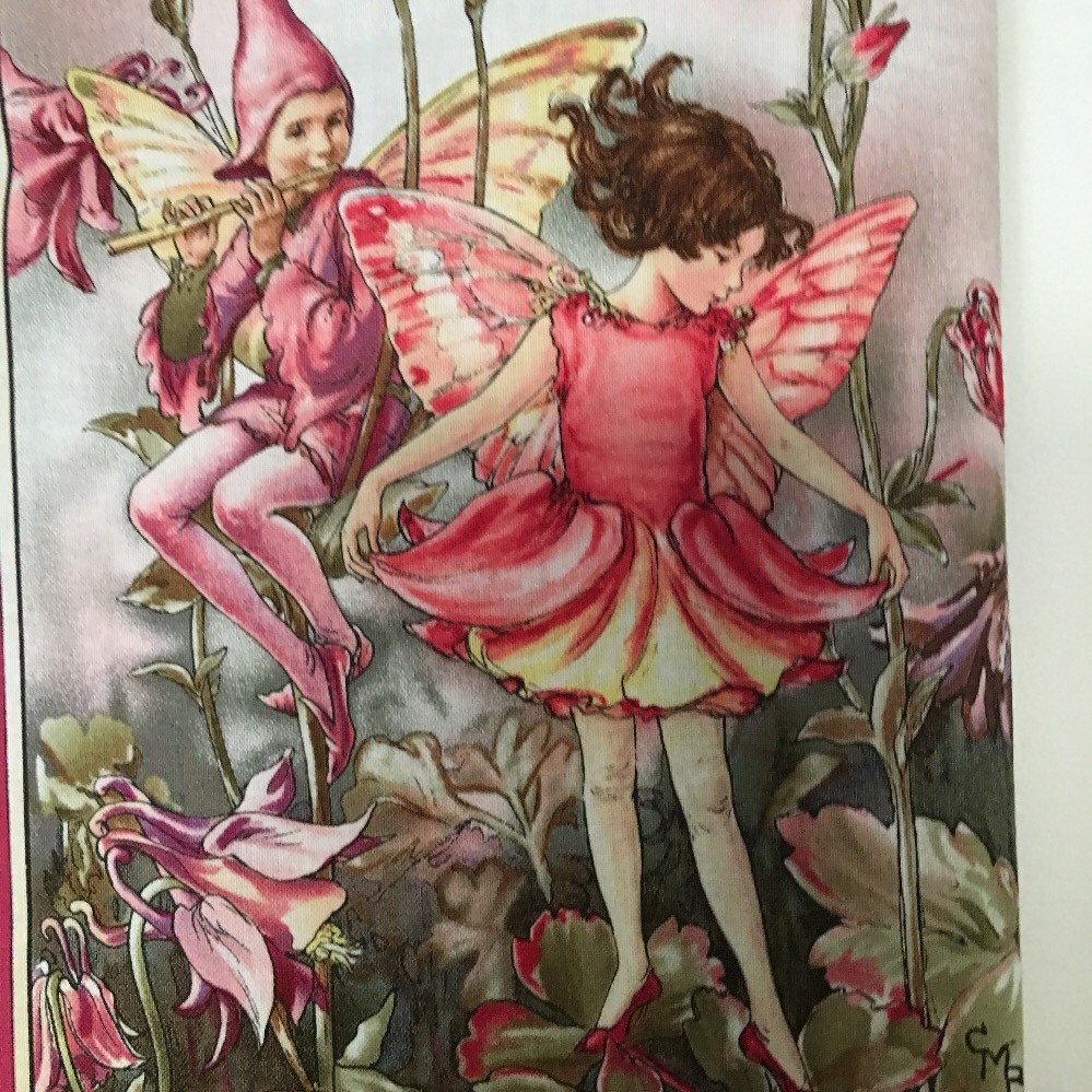 Fabric Blossom Flower Fairies Cicely Mary Barker Artwork 44 x 47.5 inches