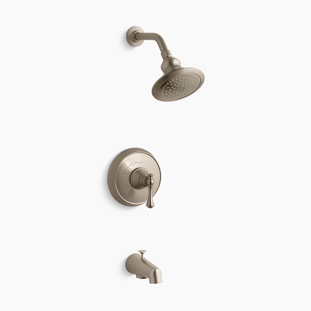 Kohler TLS16113-4A-BV Revival bath shower faucet with 16224 Margaux shower head