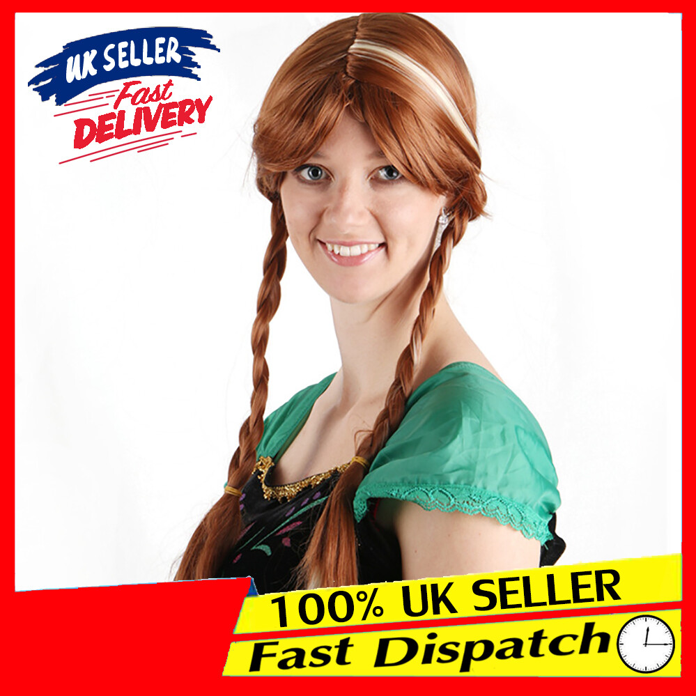 Details About New Princess Elsa Braid Hair Frozen Wig G Piece Kid Anna