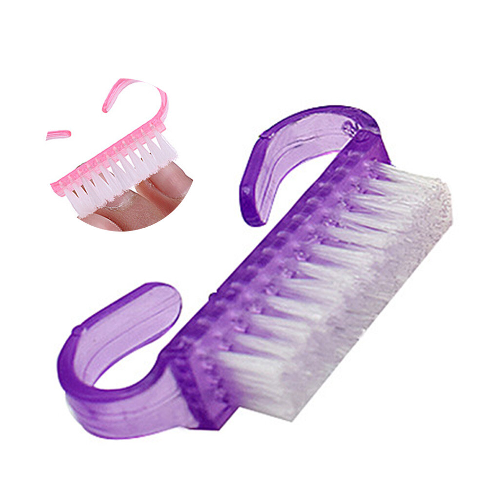Handle Pedicure Fingernail Grip Nail Brush Scrubbing Cleaning Brush