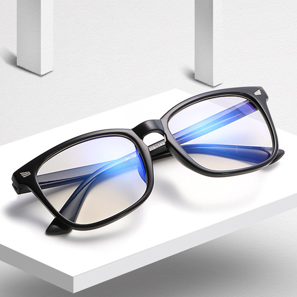 Computer Glasses Transparent Lens Blue Light UV Filter Antiglare OD