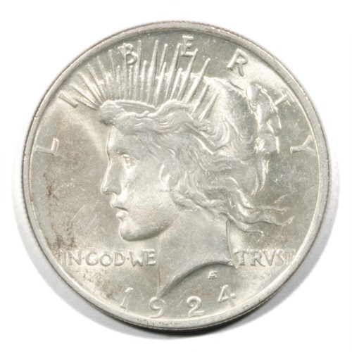 1924 Peace Dollar US 90% Silver $1 Coin Philadelphia Mint BU | eBay