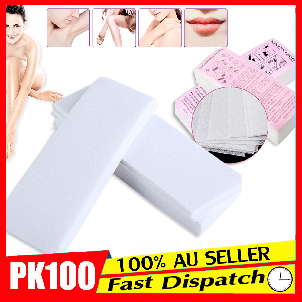 100pcs Disposable Strip Hair Removal Paper Thick Non Woven Wax