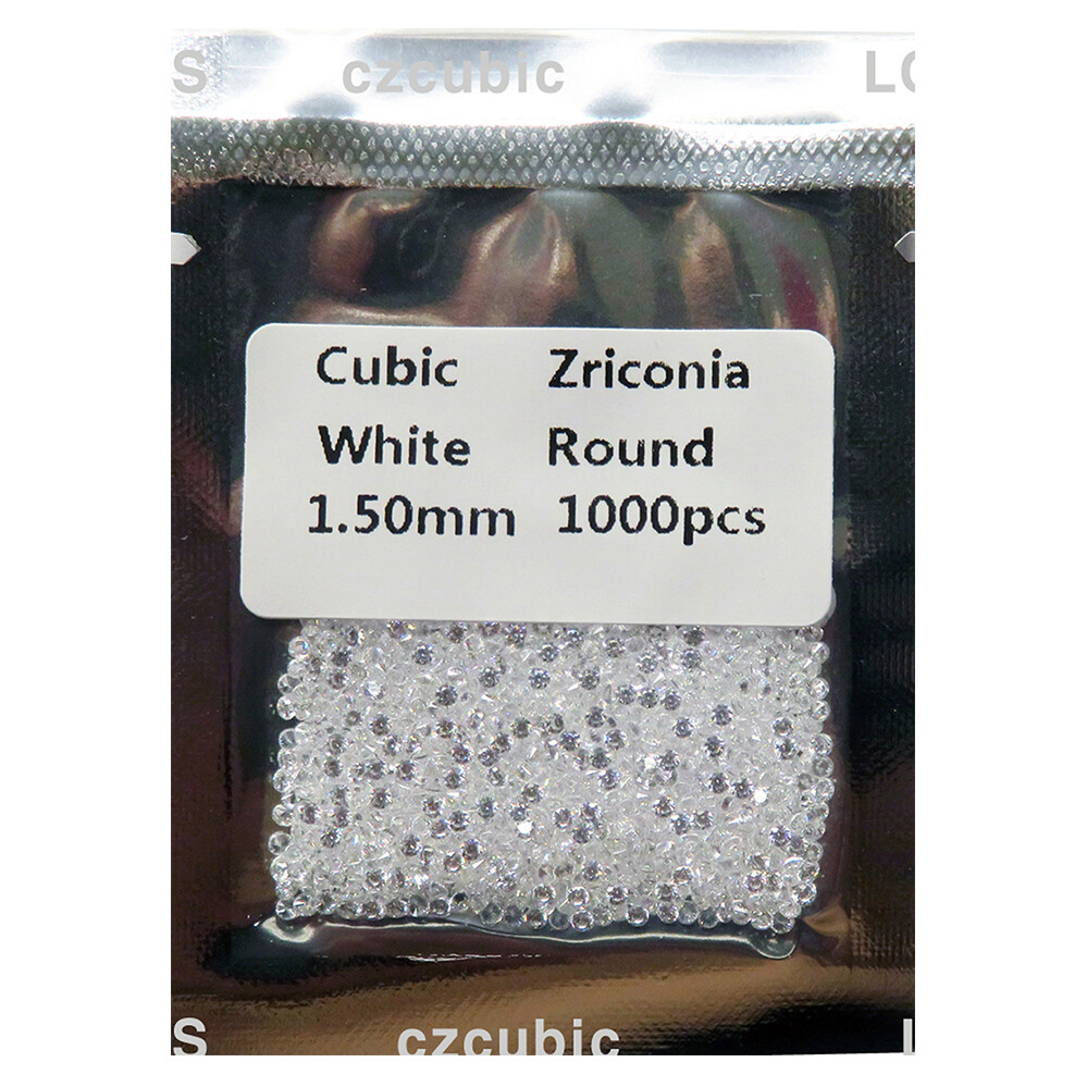 ROUND CUBIC ZIRCONIA CZ LOOSE STONES 1000 PCS START 0.7 MM 5A QUALITY SHIP IN US