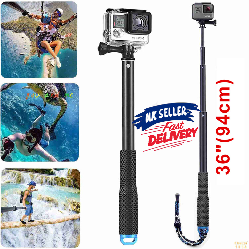 Gopro Mount 7 6 5 4 3 2 Handle Selfie Stick Monopod Telescopic Hero Gopro Pole Ebay