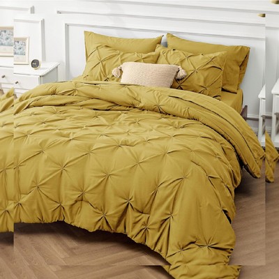 Bedsure Mustard Yellow King Size Comforter Set - King, 22 - 