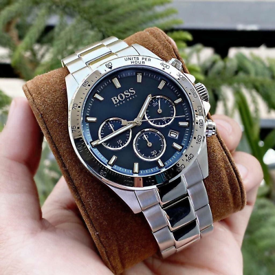 Hugo boss watch mens silver deals
