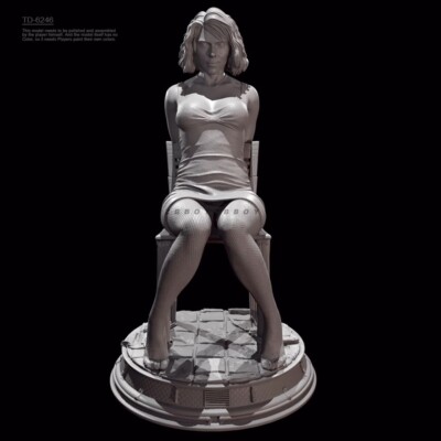 H/75mm resin figure model Female spy black widow 3D print Unassembled Unpainted