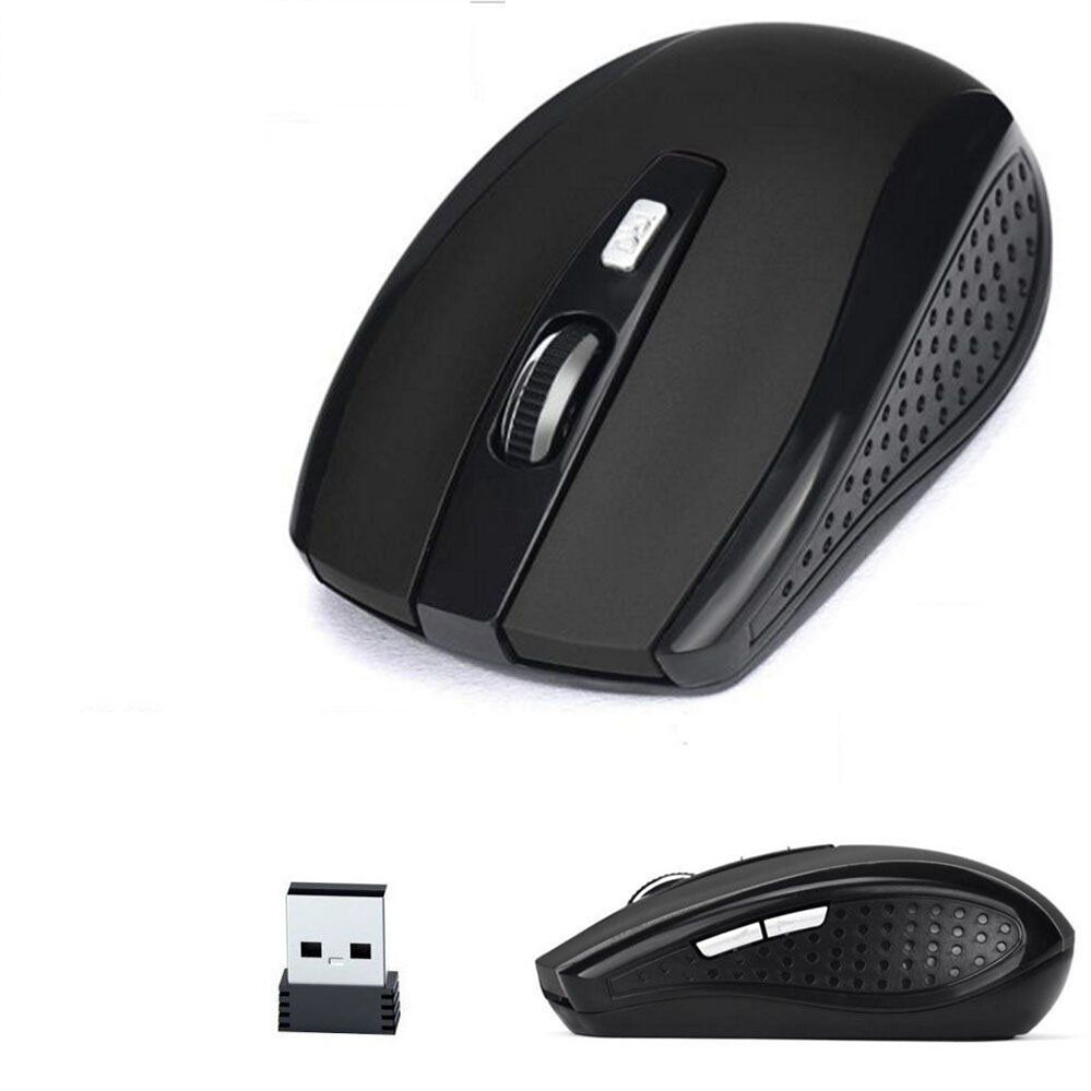 2.4GHZ USB Cordless Dongle Optical With Laptop Scroll Wireless Mouse PC