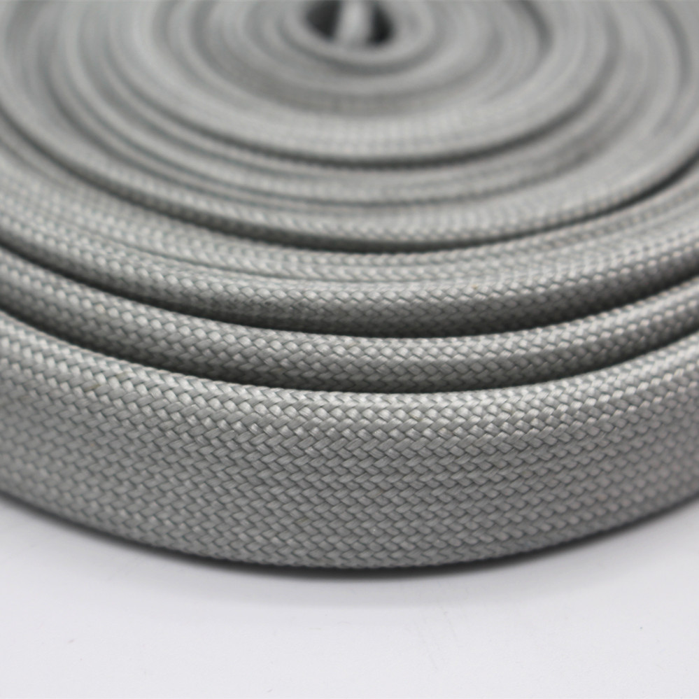 10mm Dia Gray Heat Resistant Sleeving Cable Wire High Temperature