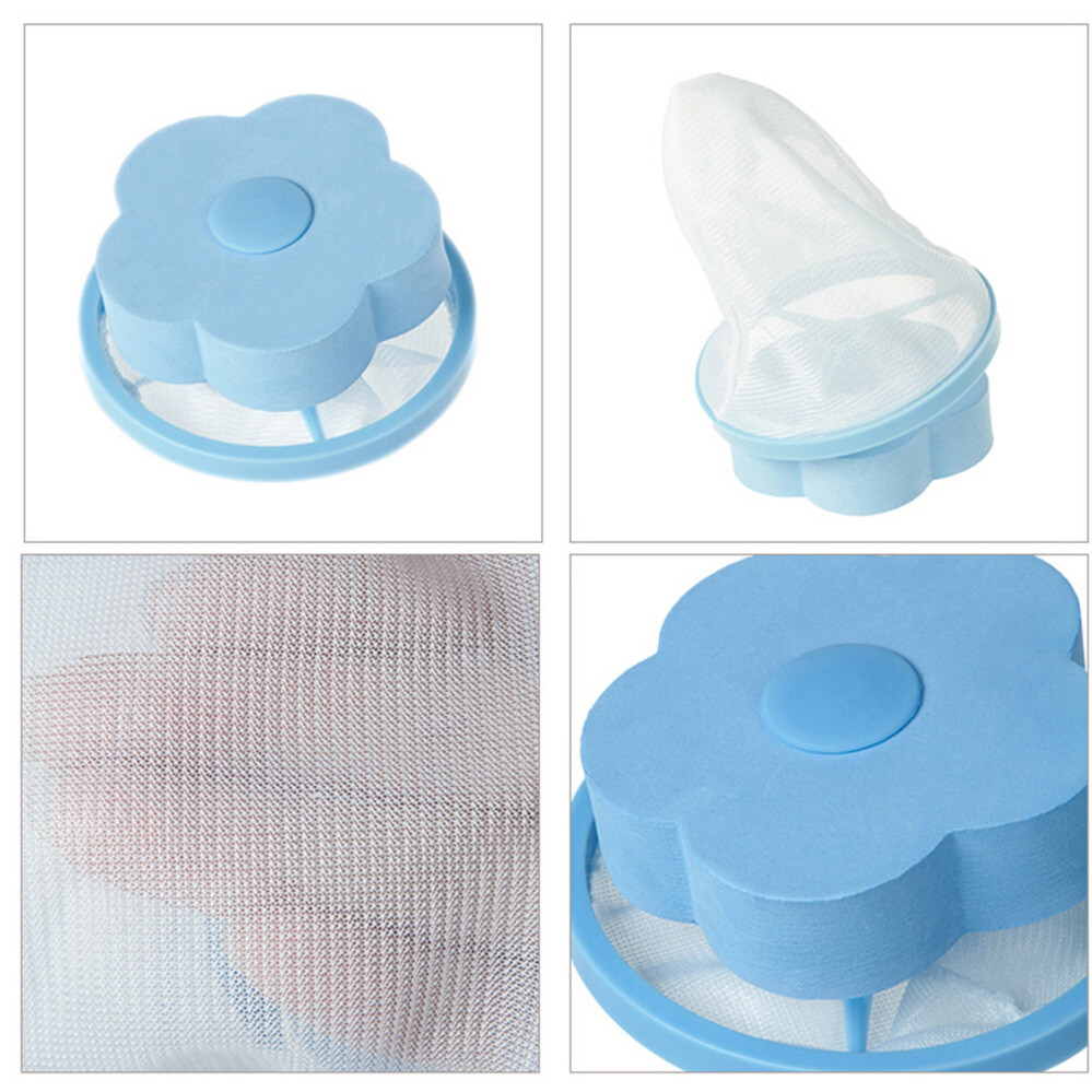 Washing Machine Mesh Floating Lint BO Catcher Filter Bag Laundry Tool