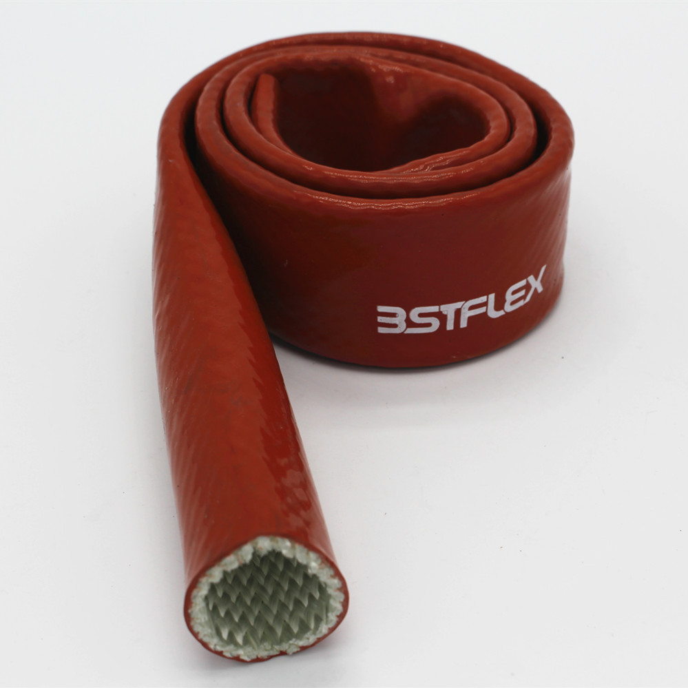 Silicone Coated Fibreglass Fire Sleeving Protective Heat Shield Sleeve