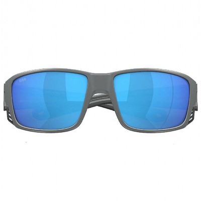 COSTA DEL MAR COSTA TUNA ALLEY PRO 580G BLUE MIRROR | MATTE GRAY SUNGLASSES