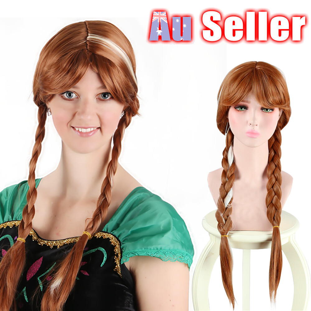 G New Princess Hair Kid Wig Frozen Braid Elsa Piece Anna Ebay