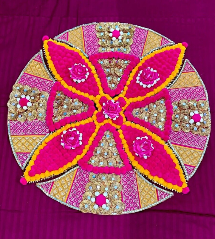 Rangoli Pompom Rangoli Mat Easy DIY Rangoli Diwali Festive Decor