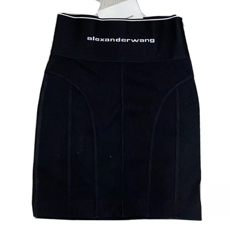 ALEXANDER WANG ロゴ入りタイトスカート 新品未使用】Alexanderwang ロゴ エラスティック ミニスカート