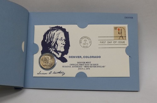 1979 P D & S Mint Set 3 Coins Susan B Anthony Silver $ First Day of Issue Unc