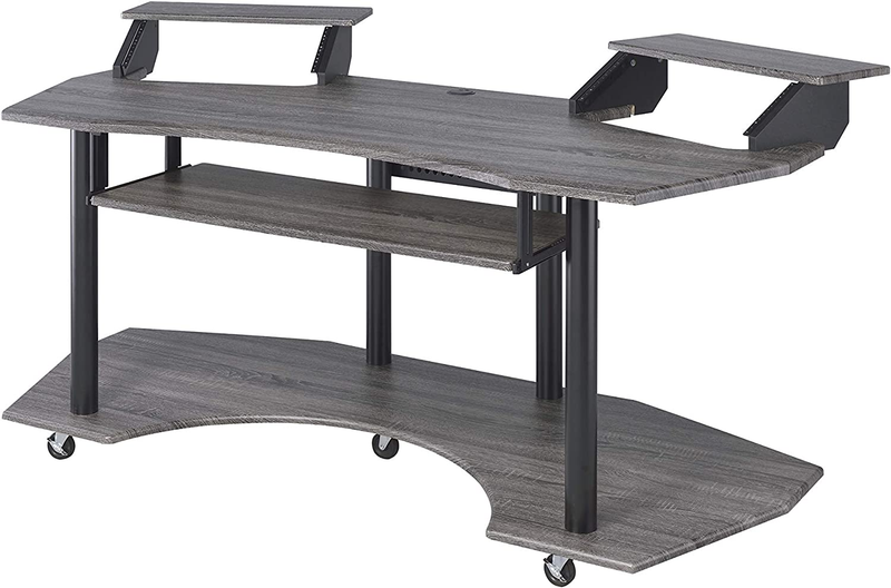 Eleazar Music Recording Studio Desk, Black Oak