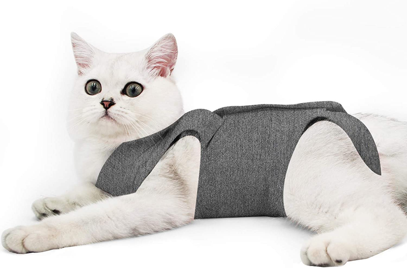 LIANZIMAU Cat Surgery Recovery Suit for Surgical Abdominal Wounds Home Indoor Pe