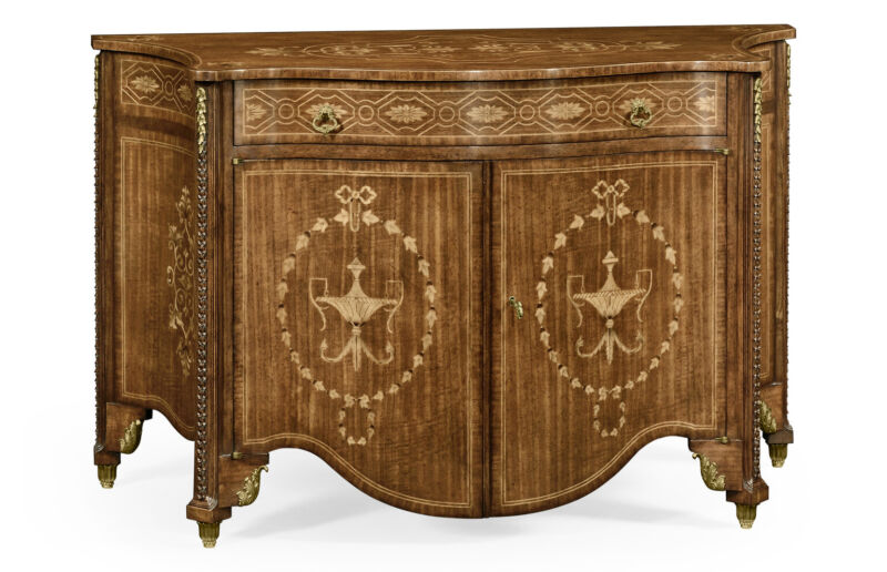 Jonathan Charles Chippendale Style Commode With Fine Inlay