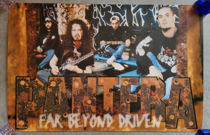 Vintage PANTERA Promo POSTER *Far Beyond Driven* 35x23 American Heavy Metal Band