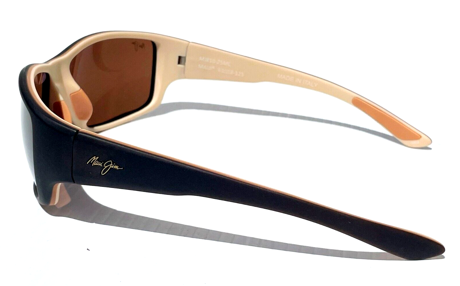 Pre-owned Maui Jim Local Kine Mat Brown & Tan Polarized Brown Glass Sunglass H810-25mc