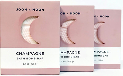 3 Count Joon Moon 3.7 Oz Champagne Bath Bomb Bar With Cocoa & Shea Butters