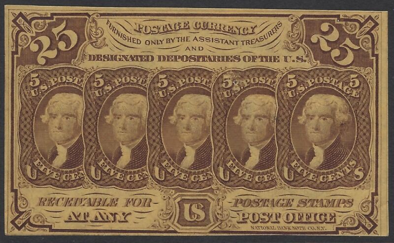 Scott # PC7 - 25c Fractional / Postage Currency - Uncirculated - VF     (A-510a)