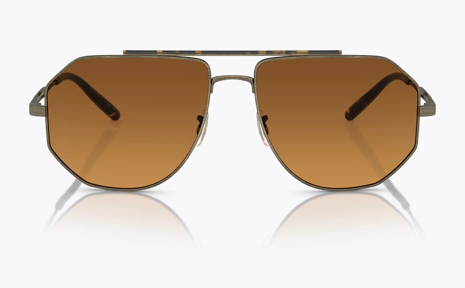 Pre-owned Oliver Peoples Moraldo 59mm Ov 1317 Antique Gold / Cognac Gradient Brunello In Cognic
