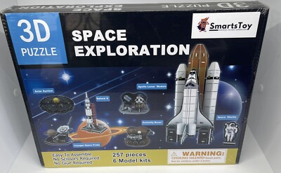 Smarts Toy 3D Puzzle SPACE EXPLORATION 6-in-1 Model Kit STEM 257pcs New