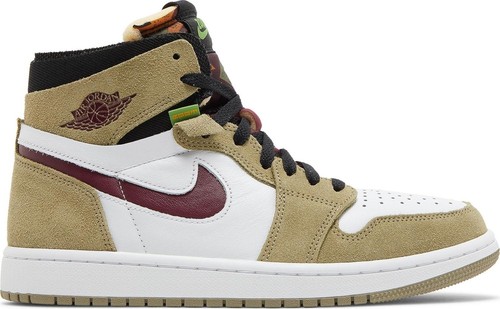 

[CT0978-203] Мужские кроссовки Air Jordan Retro 1 Zoom CMFT Neutral Olive, Neutral olive/altitude green/cherrywood red