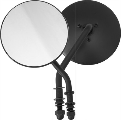 Harddrive Black 4in Left Round Side Mirror Harley Dyna Switchback 12-16