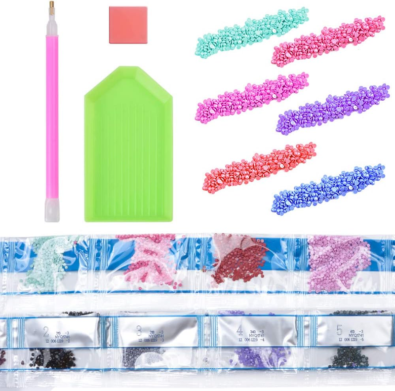 4 Pack Diamond Painting Kits for Adults, 5D Full Drill Diamond Paintings for Adu