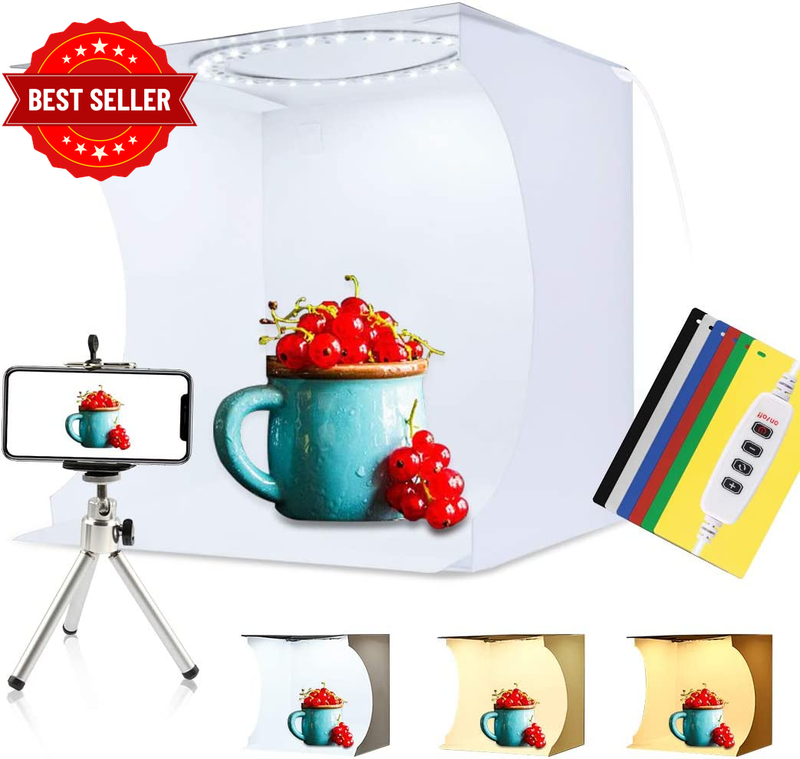 31Cm Ring Light Photo Studio Light Box, Adjustable Portable Photography Shooting
