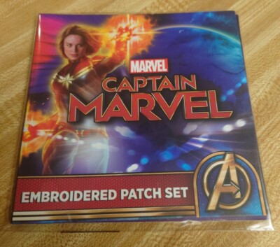 BNIP CAPTAIN MARVEL EMBROIDERED PATCH SET NR 3 PATCHES TOTAL