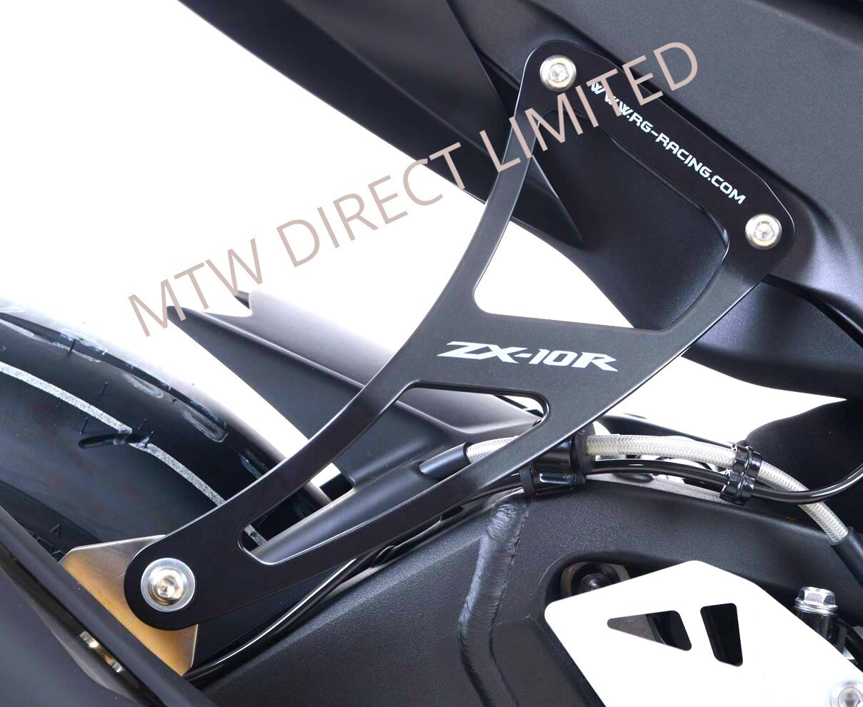 R&G BLACK EXHAUST HANGER & BLANKING PLATE FOR KAWASAKI ZX 10