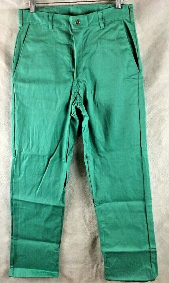 Flame Resistant Green Pants 100% Cotton Size Small 32