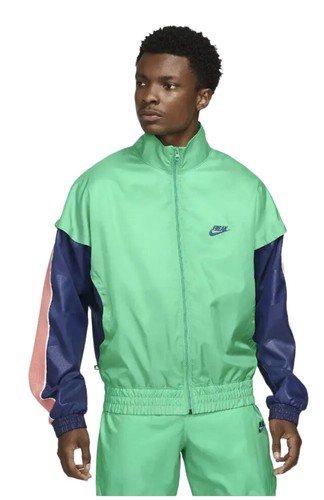 New Nike Men Freak Lightweight Track Jacket Green Teal Navy