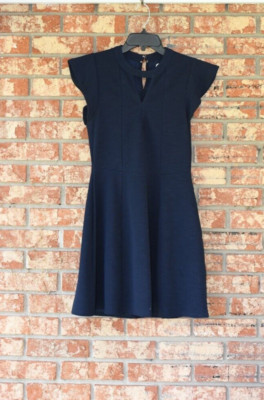 BCBGeneration Navy Blue Short Cap Sleeve Dress Size S