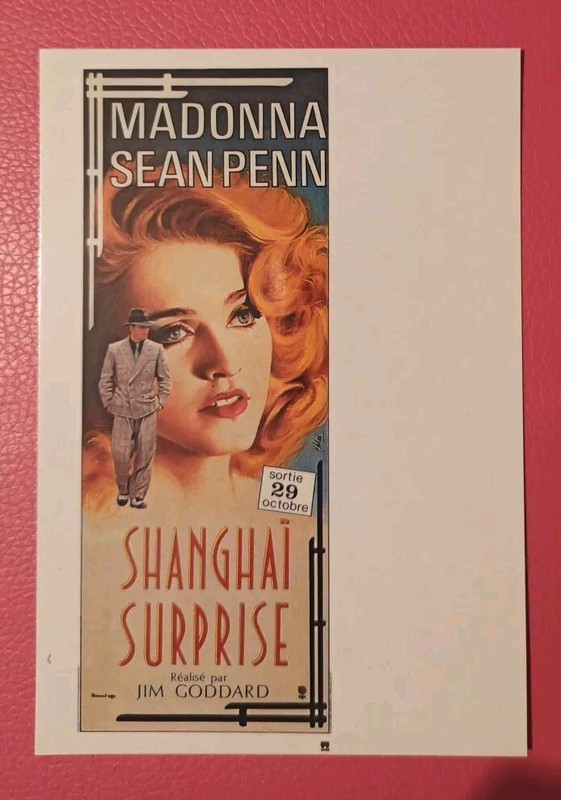 Carte Postale Postcard Film Shanghai Surprise Madonna Sean Penn