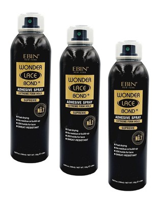 EBIN Wonder Lace Bond Adhesive Spray - Perückenkleber 3x 180ml (insg-540ml)