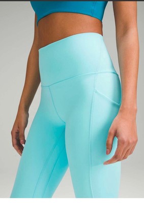 NWT Lululemon Align High Rise Pant With Pockets 25  10 Cyan Blue