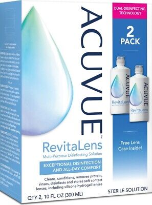 *NEW* 2pk RevitaLens Multi-Purpose Disinfecting Sterile Solution 10oz per Bottle