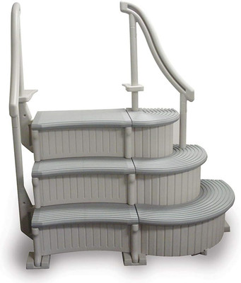 Confer Plastics Curve with Add on In-Pool Inground Pool Step 3 Tread Stair Entry