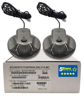 Polycom SoundStation IP 6000 Expansion Microphones (2215-07155-001) - Brand New