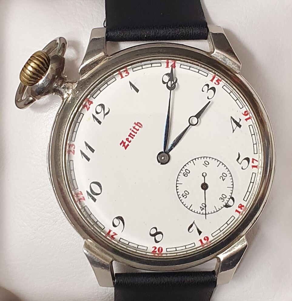 ZENITH Grand Prix Paris 1900 ! Vintage Mariage Armbanduhr mit Original Gehäuse !