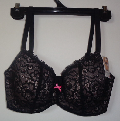 Target Black Holly Lace Bra, Size 12D, BNWT. !!! FREE POSTAGE !!!