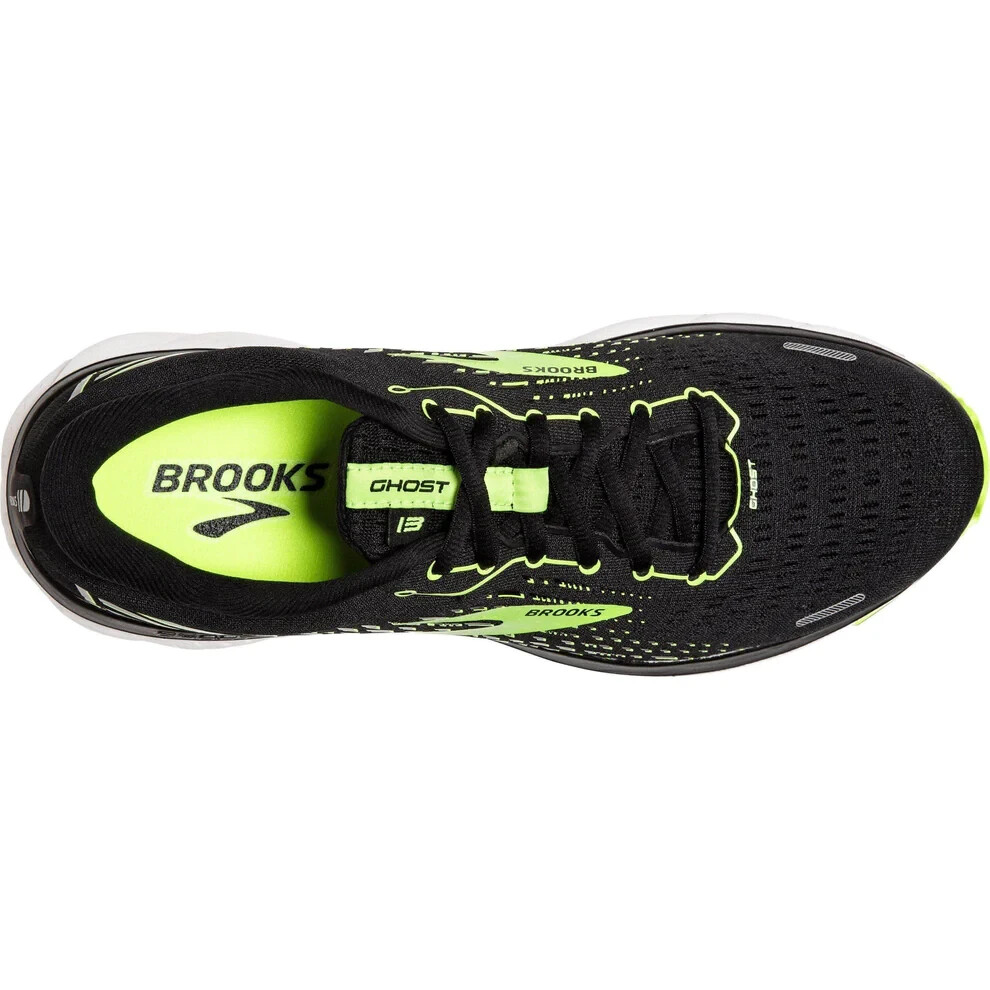 Pre-owned Brooks Men's Ghost 13 Running Shoe - Black/nightlife/white, Size 12 Us