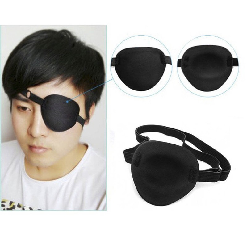 1*Medical Use Eyeshades Adjustable Strap Concave Eye Patch Foam Groove