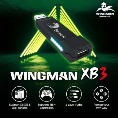Brook Wingman XB3 Converter Wireless Controller Adapter for Xbox Consoles and PC